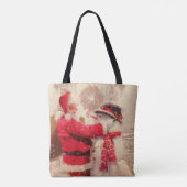 Vintager Weihnachtsmann Tasche (Rückseite)