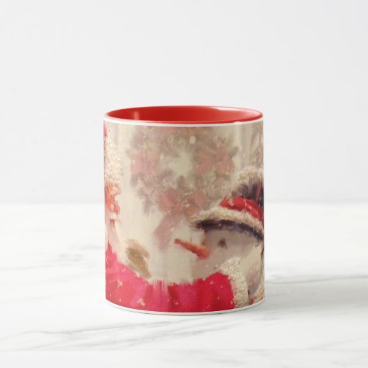 Vintager Weihnachtsmann Tasse (Zentrum)