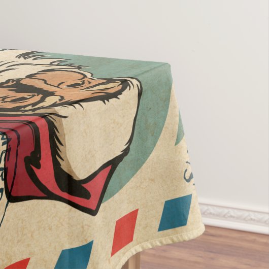 Vintager Weihnachtsmann Tischdecke (Beispiel)