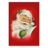 Vintager Weihnachtsmann Tischnummer (Rückseite)