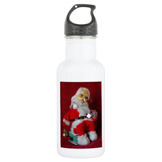 Vintager Weihnachtsmann Trinkflasche (Vorderseite)