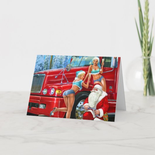 Vintager Weihnachtsmann u. Button-UPS Weihnachten (Vorderseite)