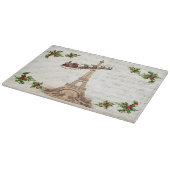 Vintager Weihnachtsmann über Paris Schneidebrett (Ecke)