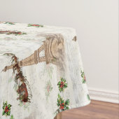 Vintager Weihnachtsmann über Paris Tischdecke (Beispiel)
