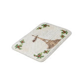 Vintager Weihnachtsmann über Paris Weihnachtsbath  Badematte (Schrägansicht)