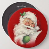 Vintager Weihnachtsmann überarbeitet! Button (Vorne & Hinten)