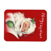 Vintager Weihnachtsmann überarbeitet! Magnet (Horizontal)