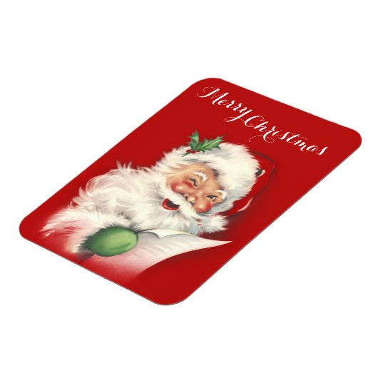 Vintager Weihnachtsmann überarbeitet! Magnet (Linke Seite)