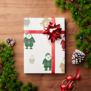 Vintager Weihnachtsmann-Umschlagpapier   Feierlich Geschenkpapier