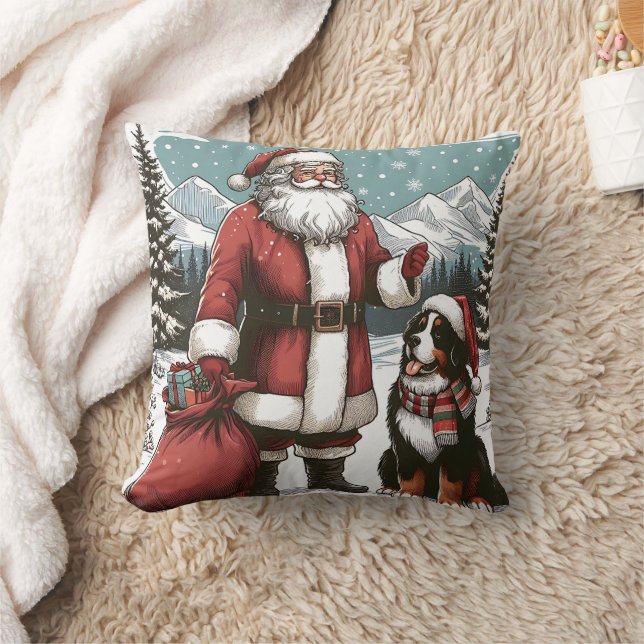 Vintager Weihnachtsmann und Berner Kissen (Decke)