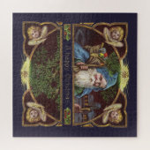 Vintager Weihnachtsmann und Engel Puzzle (Horizontal)