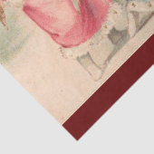 Vintager Weihnachtsmann und Engel Weihnachten Seidenpapier (Ausschnitt)