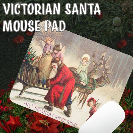 Vintager Weihnachtsmann und Engel Weihnachtsmann-M Mousepad