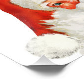 Vintager Weihnachtsmann und Jingle Bells Wall Art Fotodruck (Ecke)