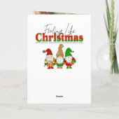 Vintager Weihnachtsmann und Kinder Feiertagskarte (Rückseite)