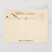 Vintager Weihnachtsmann und Kinder Feiertagspostkarte (Rückseite)