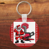 Vintager Weihnachtsmann und Kohlenstöckner Schlüsselanhänger (Vorderseite)