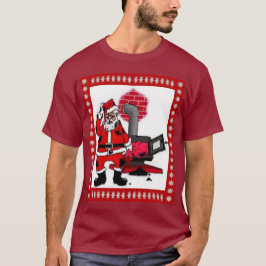 Vintager Weihnachtsmann und Kohlenstöckner T-Shirt