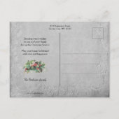 Vintager Weihnachtsmann und lächelndes Kind Postkarte (Rückseite)