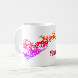 Vintager Weihnachtsmann und Rentier Kaffeetasse