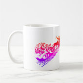 Vintager Weihnachtsmann und Rentier Kaffeetasse (Links)