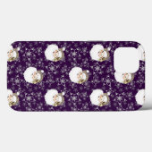 Vintager Weihnachtsmann und Sterne Case-Mate iPhone Hülle (Rückseite (Horizontal))