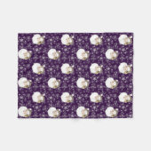 Vintager Weihnachtsmann und Sterne Fleecedecke (Vorderseite (Horizontal))