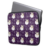 Vintager Weihnachtsmann und Sterne Laptopschutzhülle (Vorderseite Links)