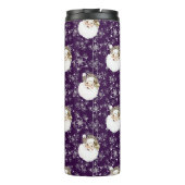 Vintager Weihnachtsmann und Sterne Thermosbecher (Rückseite)