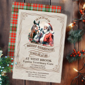 Vintager Weihnachtsmann und Weihnachten Einladung