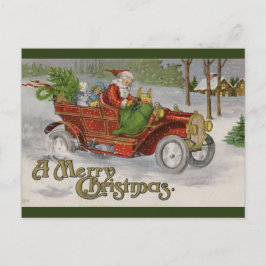 Vintager Weihnachtsmann und Weihnachtsgrüße des Ro Postkarte