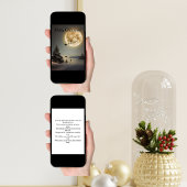 Vintager Weihnachtsmann unter Vollmond Karte