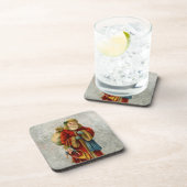 Vintager Weihnachtsmann Untersetzer (Rechte Seite)