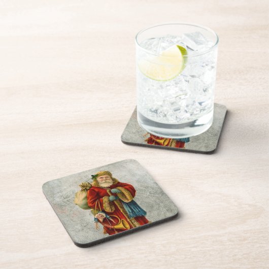 Vintager Weihnachtsmann Untersetzer (Rechte Seite)