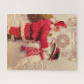 Vintager Weihnachtsmann | Urlaub Puzzle (Horizontal)