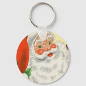 Vintager Weihnachtsmann Viktorianisch Weihnachten Schlüsselanhänger (Vorderseite)