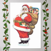 Vintager Weihnachtsmann, Viktorianische Weihnachte Poster