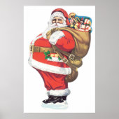 Vintager Weihnachtsmann, Viktorianische Weihnachte Poster (Vorne)