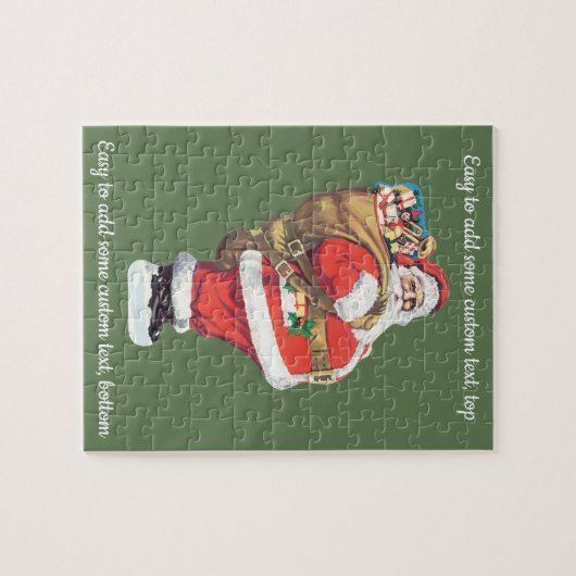 Vintager Weihnachtsmann, Viktorianische Weihnachte Puzzle (Horizontal)