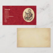 Vintager Weihnachtsmann Visitenkarte (Vorne/Hinten)