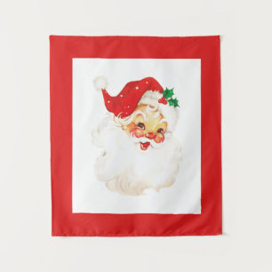 Vintager Weihnachtsmann Wandteppich