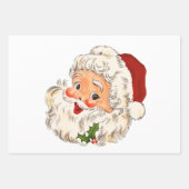 Vintager Weihnachtsmann Weihnachten Entdeckungsrei Geschenkpapier Set (Vorderseite 2)