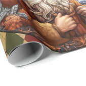 Vintager Weihnachtsmann Weihnachten Geschenkpapier (Rolleneckpunkt)