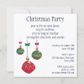 Vintager Weihnachtsmann, Weihnachten Party Einladu Einladung (Rückseite)