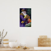 Vintager Weihnachtsmann Weihnachten Poster (Küche)