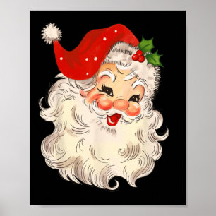 Vintager Weihnachtsmann Weihnachten Weihnachten We Poster