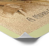 Vintager Weihnachtsmann - Weihnachtsbanner Poster (Ecke)