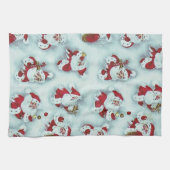 Vintager Weihnachtsmann Weihnachtsküche Handtuch (Horizontal)