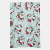 Vintager Weihnachtsmann Weihnachtsküche Handtuch (Vertikal)