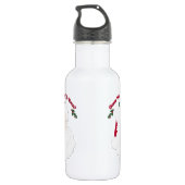 Vintager Weihnachtsmann, wer kommt? Edelstahlflasche (Rückseite)
